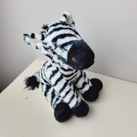 Adventure Planet Zebra Stuffed Zoo Animal Plush Black White Striped 10" Soft - Picture 15 of 15